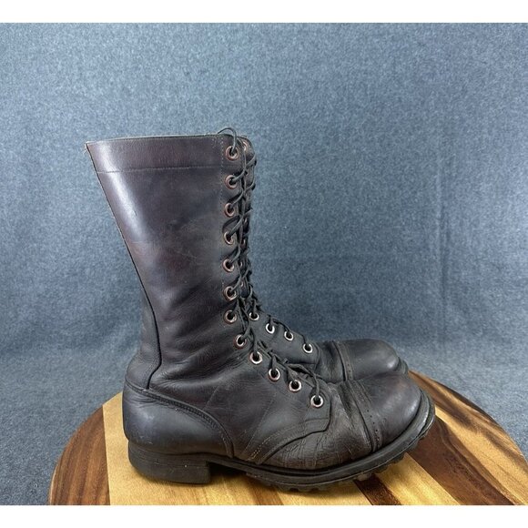 Vintage 1950s Chippewa Leather Side Zip Boots Brown Men's Sz 10.5 Black Label